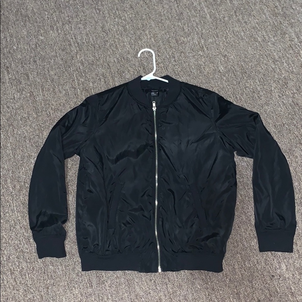 Black bomber jacket